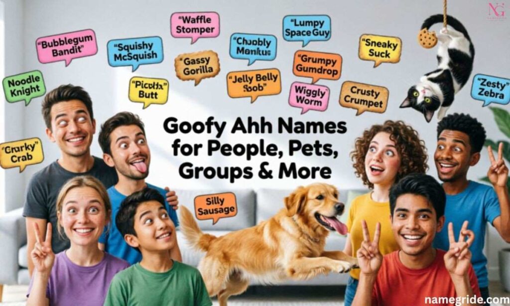 Goofy Ahh Names for People Pets Groups More