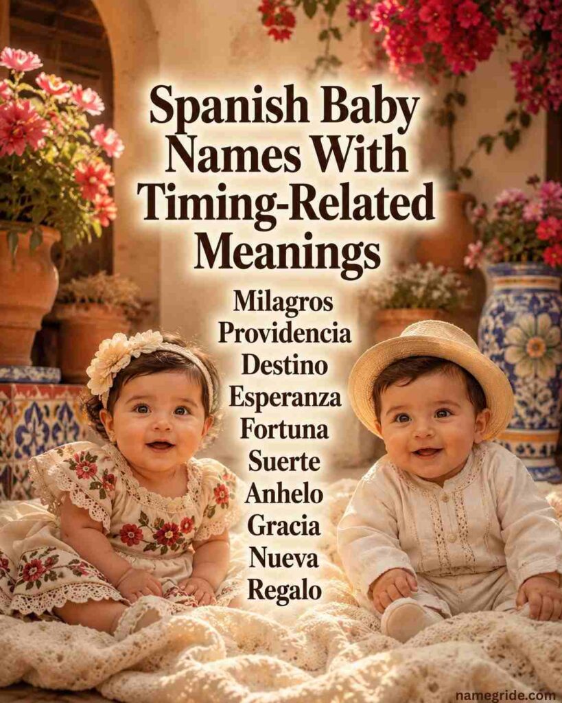 Spanish Baby Names With Timing-Related Meanings