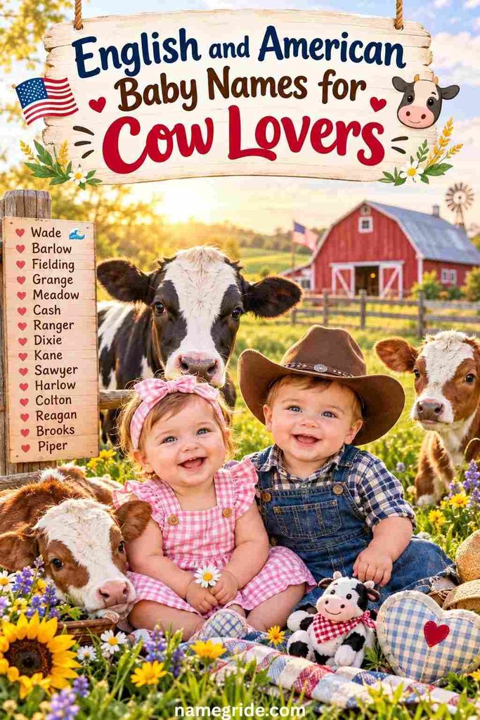 English and American Baby Names for Cow Lovers