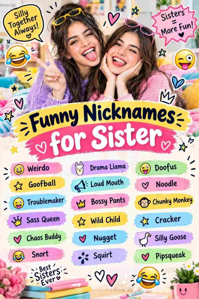 Funny Nicknames for Sister