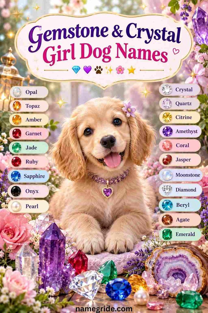 _Gemstone  Crystal Girl Dog Names