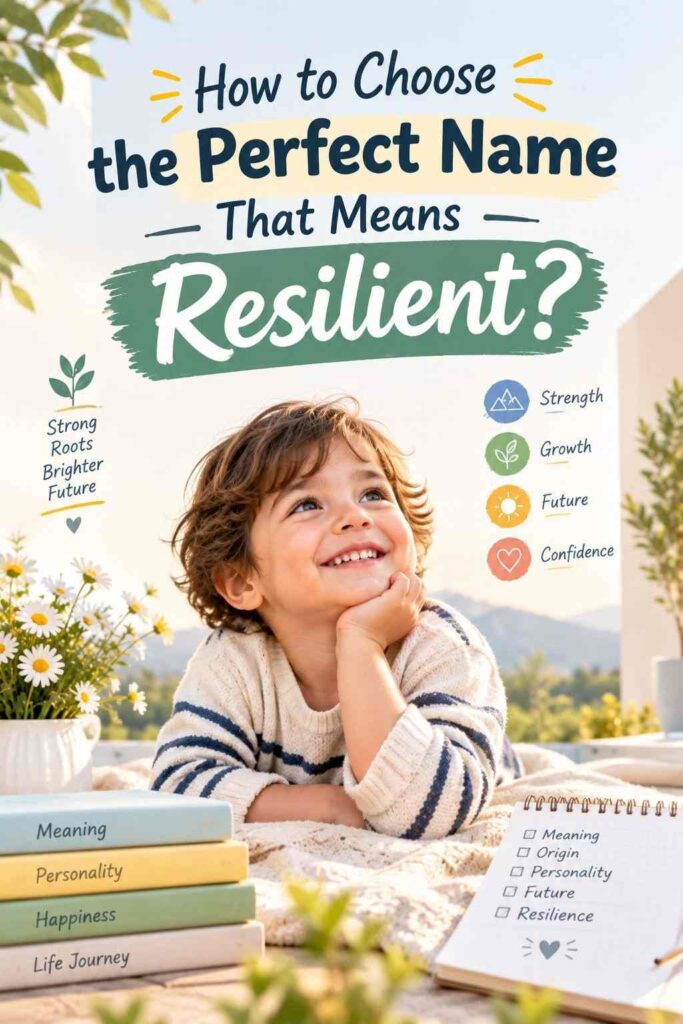 How to Choose the Perfect Name That Means Resilient?