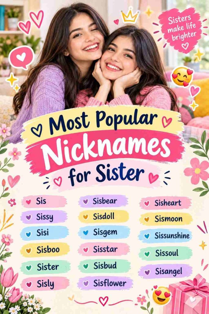Most Popular Nicknames for Sister