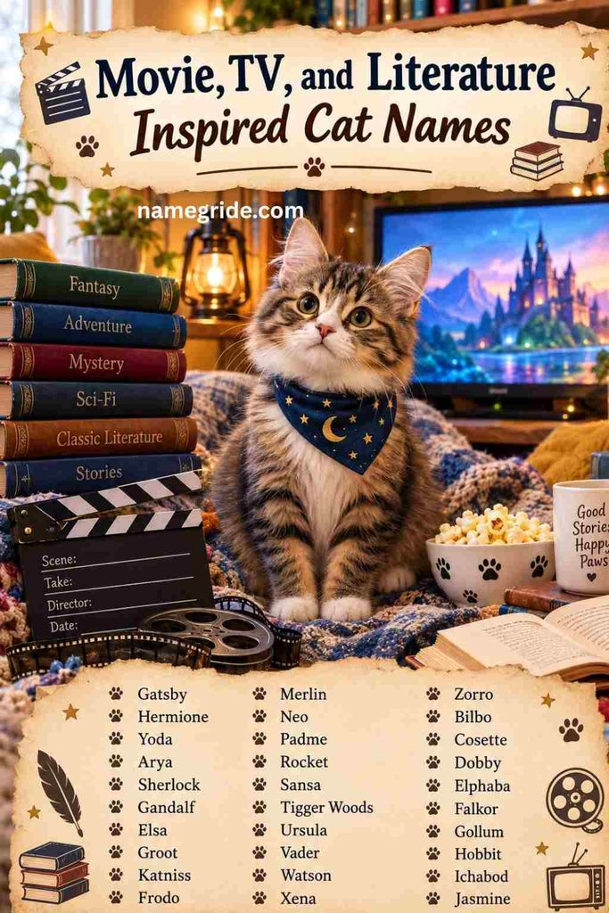 Movie TV and Literature Inspired Cat Names