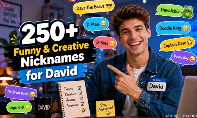 250+ Funny Creative Nicknames for David