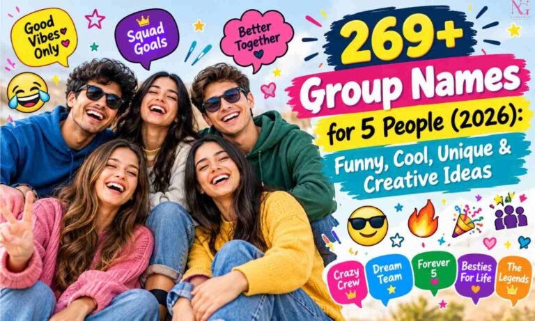 269+ Group Names for 5 People 2026 Funny Cool Unique Creative Idea