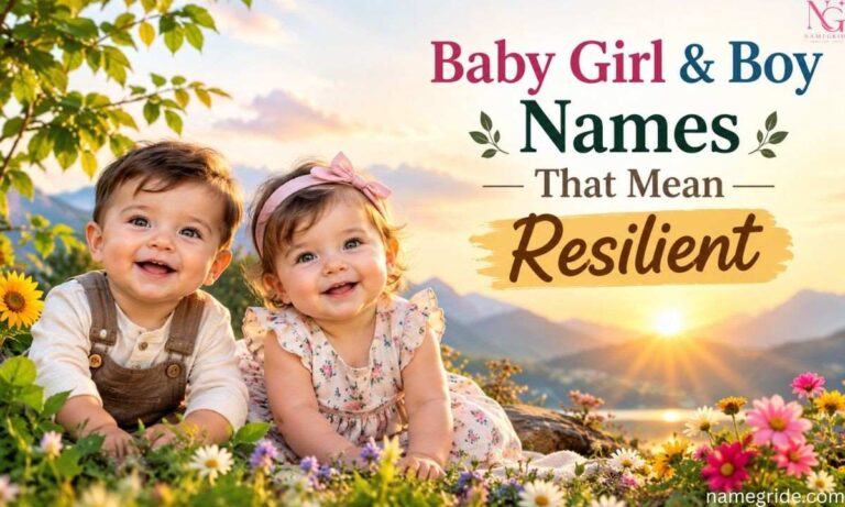 Baby Girl Boy Names That Mean Resilient